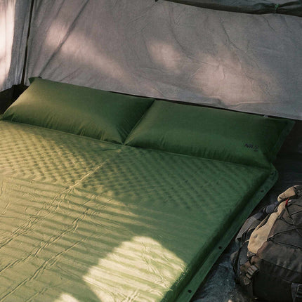 Self-Inflating Double Camping Mat 190x130 cm With Pillow