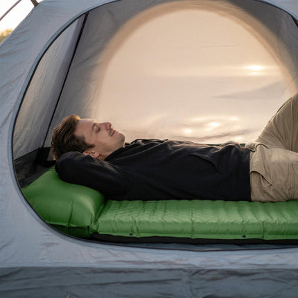 Self-Inflating Double Camping Mat 190x130 cm With Pillow