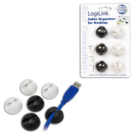 Selbstklebende Kabelhalter 6er-Pack