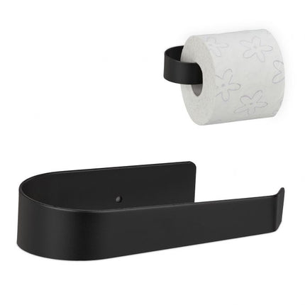 Self-adhesive toilet paper holder