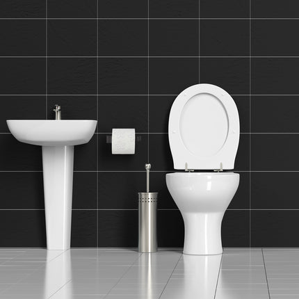 Self-adhesive toilet paper holder
