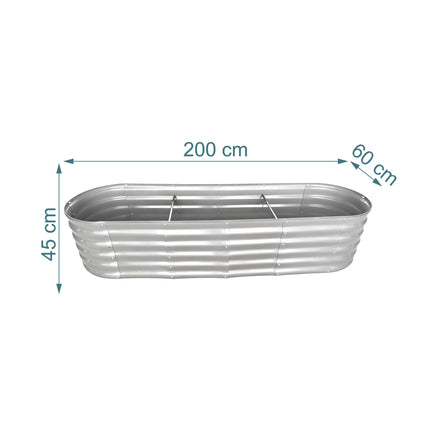Halbrunder Metallpflanzkübel, Hochbeet für Gemüse