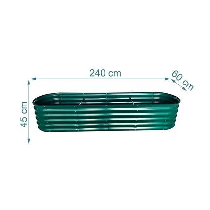 Semi-Circular Metal Planter – Raised Garden Bed