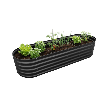 Semi-Circular Metal Planter, Weatherproof Raised Bed