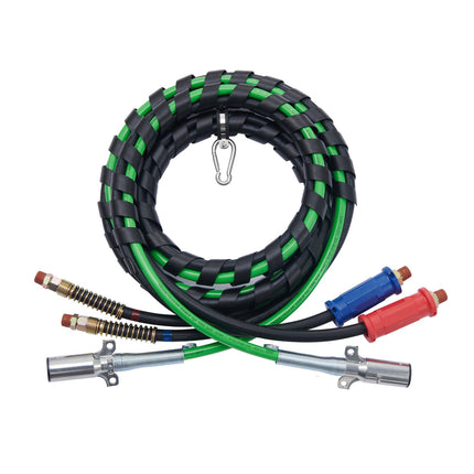 Semi Truck 3-in-1 Air Lines Kit, 15 ft, 7-Way Plug