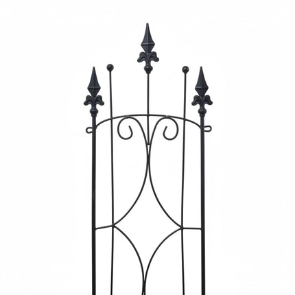 Semicircular Metal Rose Trellis for Climbing Plants, Set of 2, 183 cm, Black