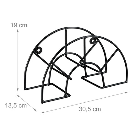 Semicircular Wall-Mounted Hose Holders, Set of 2