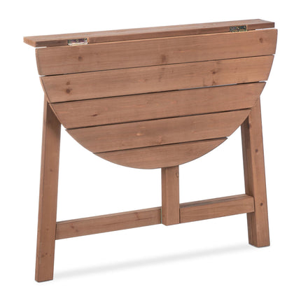 Halbrunder Klapptisch Holz braun