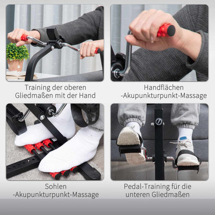 Senioren-Heimtrainer mit LCD-Display und Massagerollen