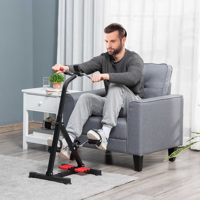 Senioren-Heimtrainer mit LCD-Display und Massagerollen