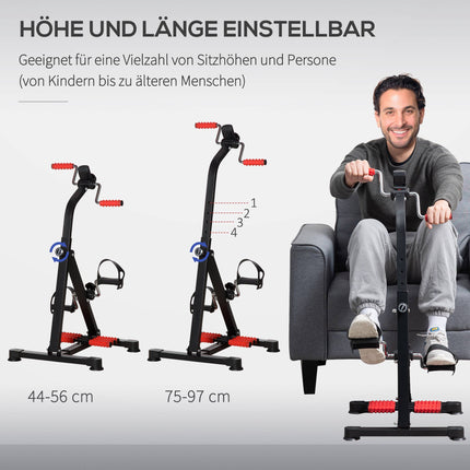 Senioren-Heimtrainer mit LCD-Display und Massagerollen