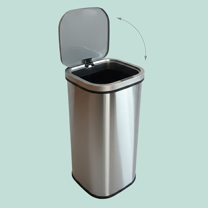 Sensor Kitchen Bin, Stainless Steel, Automatic Lid