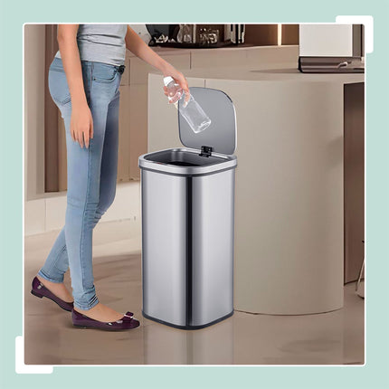 Sensor Kitchen Bin, Stainless Steel, Automatic Lid