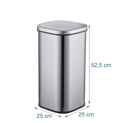 Sensor Kitchen Bin, Stainless Steel, Automatic Lid