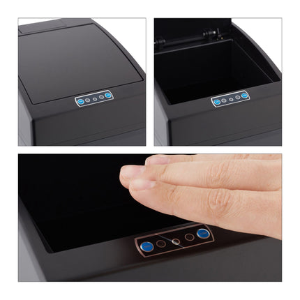 Sensor container with inner scoop