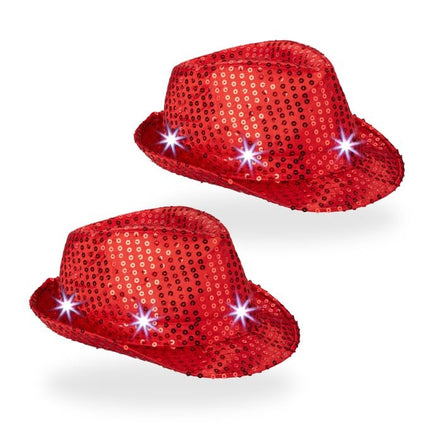 Paillettenhüte LED 2er Set