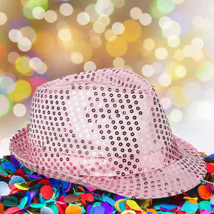 Sequin hats LED set of 2