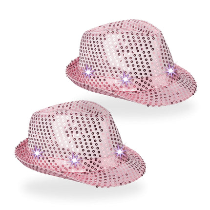 Sequin hats LED set of 2
