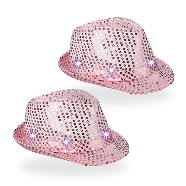 Paillettenhüte LED 2er Set