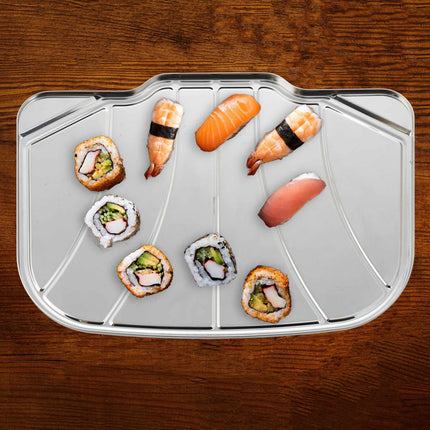Serving plates in stainless steel - 3 pcs