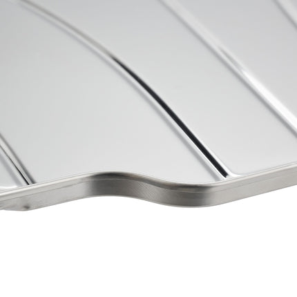Serving plates in stainless steel - 3 pcs