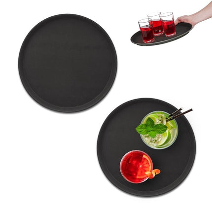 Serviertablett 2er-Pack in Schwarz