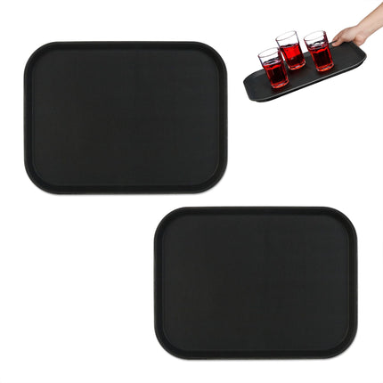 Serving tray 2-pack in black