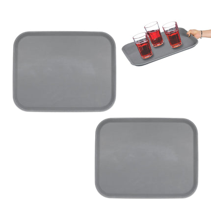 Serviertablett 2er-Pack in Grau