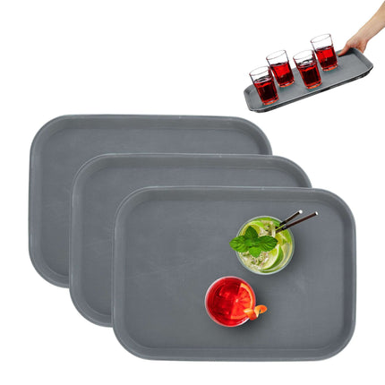 Serving tray 3-pack in grey