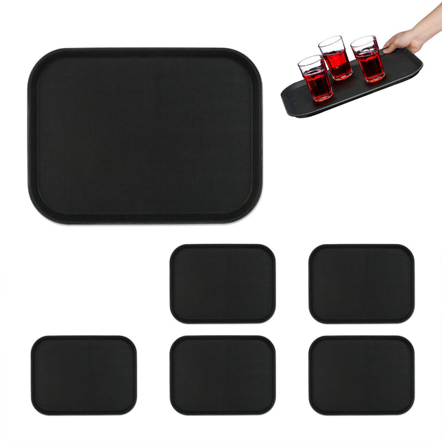 Serviertablett 6er-Pack schwarz