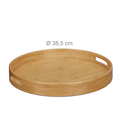 Serviertablett Bambus Rund