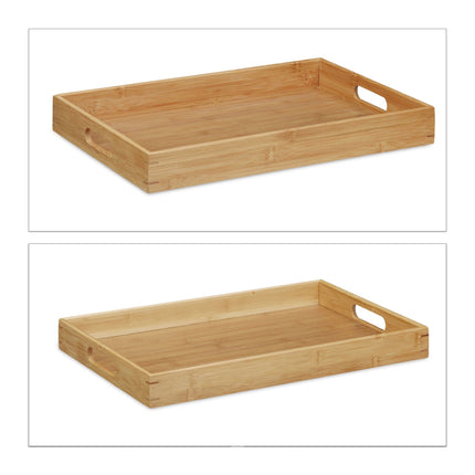 Serving tray Set of 2 Bamboo
