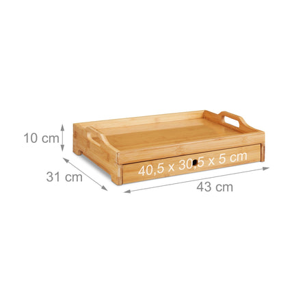 Serviertablett aus Bambus mit Box
