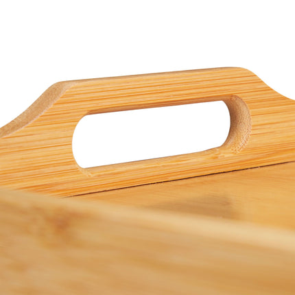 Serviertablett aus Bambus mit Box
