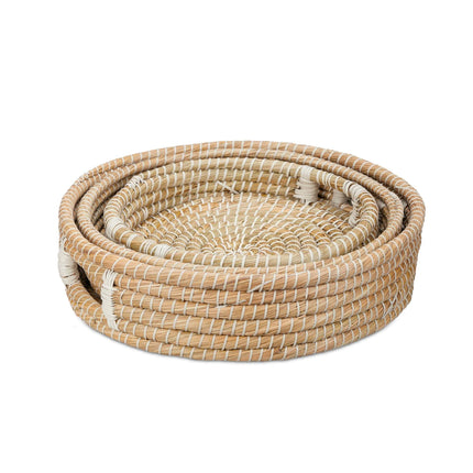 Ensemble de 3 plateaux de service ronds