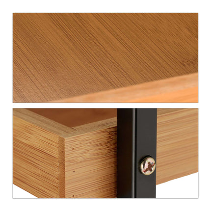 Serving trolley in bamboo with 3 shelves