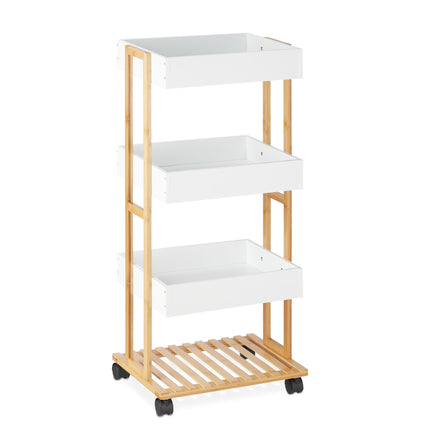 Serving trolley with 4 shelves