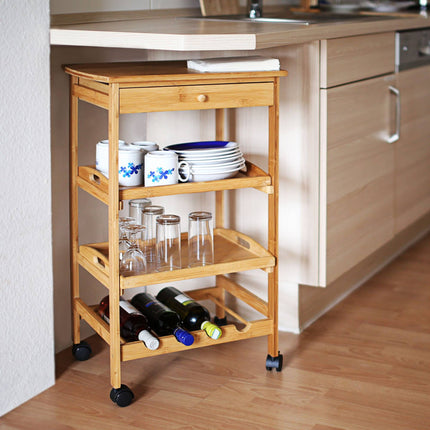 Serving trolley with wine rack JAMES L