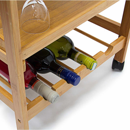 Serving trolley with wine rack JAMES L