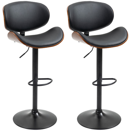 2 höhenverstellbare Barhocker aus Kunstleder