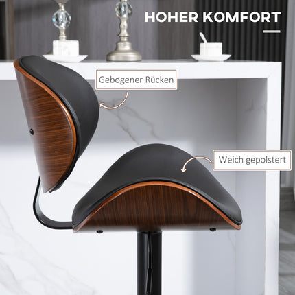 2 höhenverstellbare Barhocker aus Kunstleder