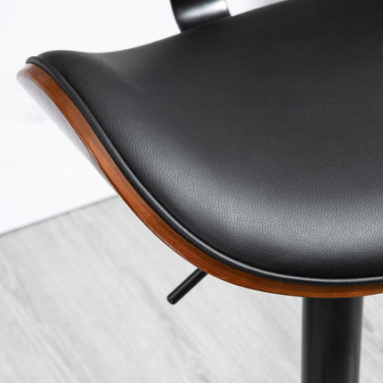 2 höhenverstellbare Barhocker aus Kunstleder