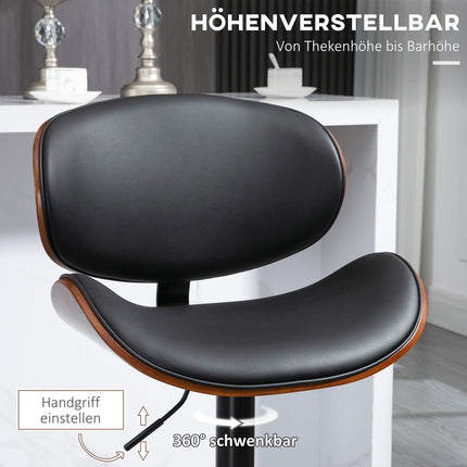 2 höhenverstellbare Barhocker aus Kunstleder