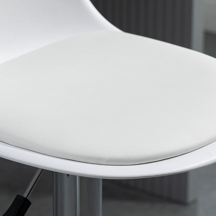 Verstellbare Barhocker mit Drehfunktion, 2er-Set – Kunstleder Weiß