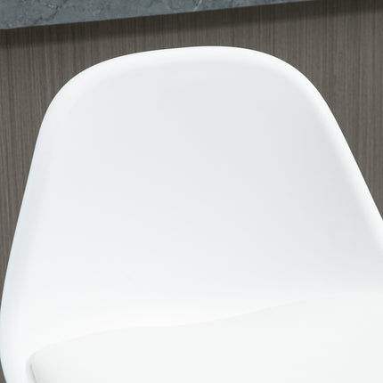 Verstellbare Barhocker mit Drehfunktion, 2er-Set – Kunstleder Weiß
