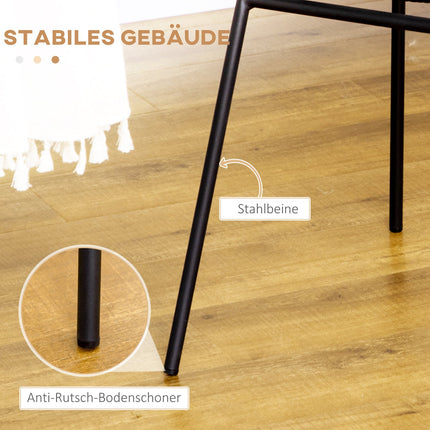 2 Esszimmerstühle aus schwarzem Rattan mit Rückenlehne