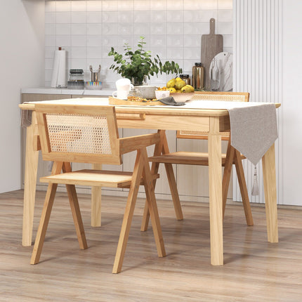 2er-Set Akzentstühle aus Rattan, Gestell aus natürlichem Bambus