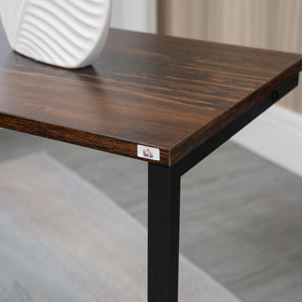 Set Van 3 Bijzettafels Ruimtebesparend C-Vormig Industrieel Design Stalen Frame Voor Woonkamer Rustiek Bruin