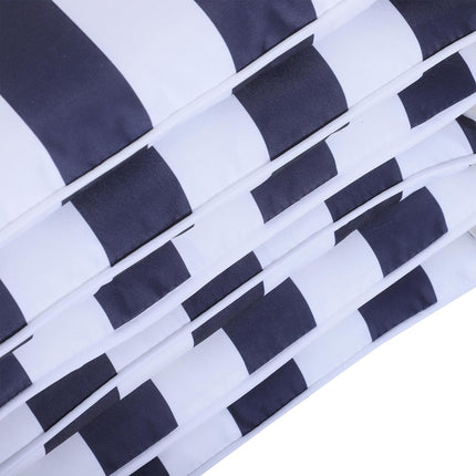 Seat cushion set, polyester-cotton, blue/white, 42x42 cm