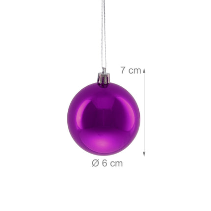 Set of 100 Glossy Christmas Tree Baubles